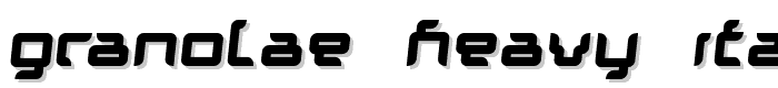 Granolae Heavy Italic font